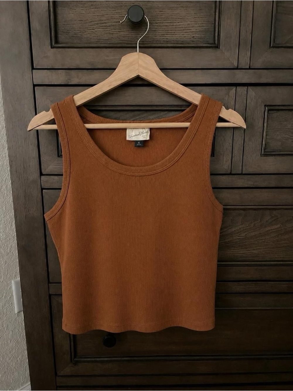 Universal Thread Rust Brown Ribbed Cropped Tank - Picture 2 of 5